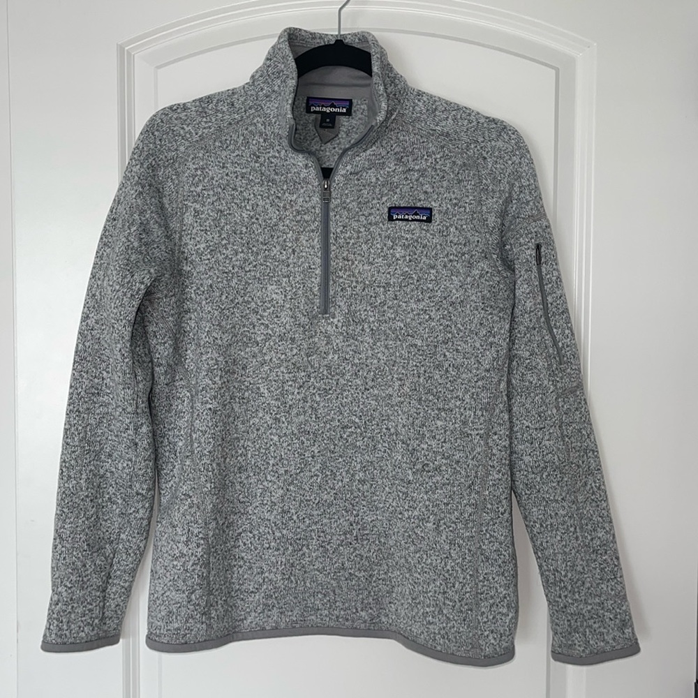 Patagonia Women’s Better Sweater Quarter Zip Heather Gray Size Medium M